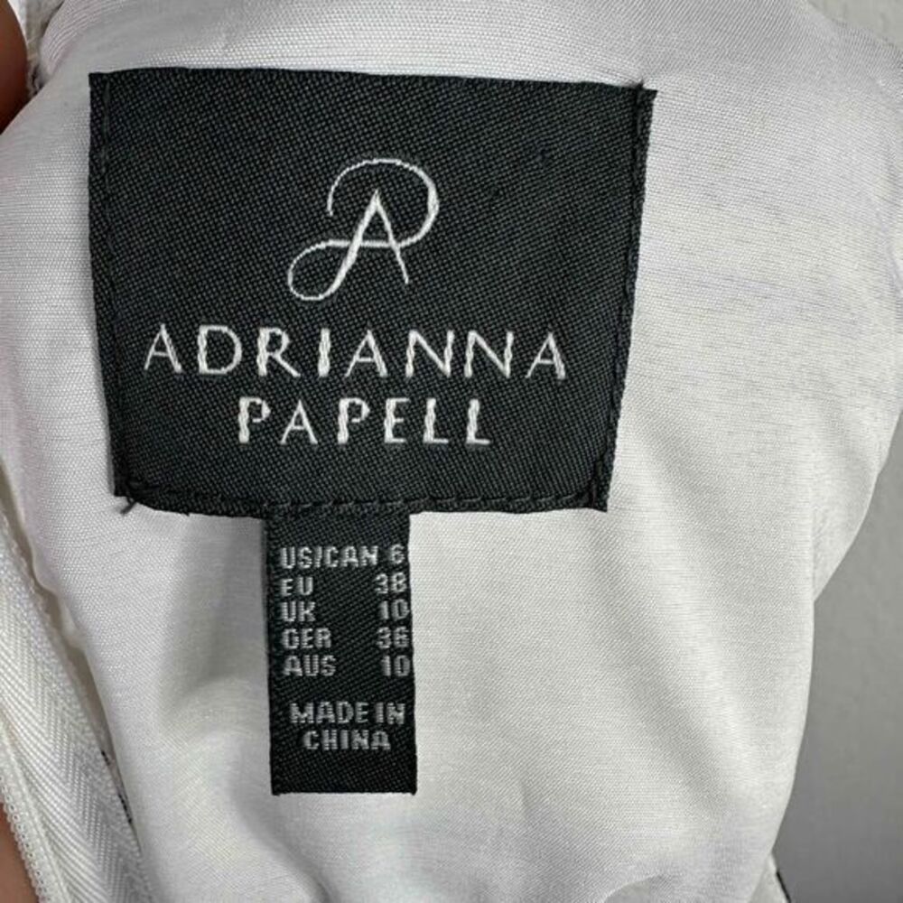 Adrianna Papell Dress Womens Size 6 Black White Striped Sleeveless A-Line Casual - Picture 8 of 9